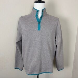 Bonobos Mens Heather Oat Sweater Fleece 1/4 Snap in a size medium.
